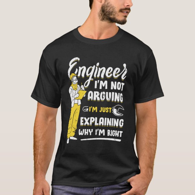 Camiseta Presente de Engenheiro de Engenharia Engraçado (Frente)