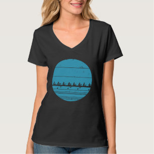 Camiseta Presente de Equipe de Barco de Remo Engraçado Vint