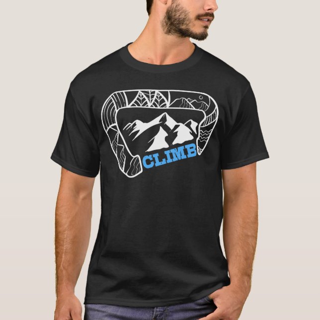 Camiseta Presente de esportes de montanha de escalada de mo (Frente)