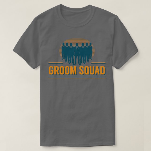 Camiseta Presente de Esquadrão de Despedida de Solteiro Mas (Frente do Design)