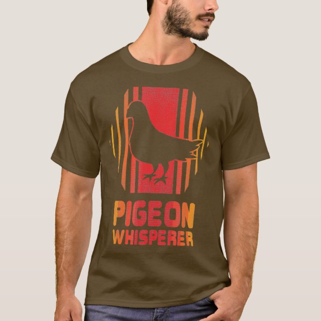 Camiseta Presente de estilo do Pigeon Whisperer Retro Vinta (Frente)