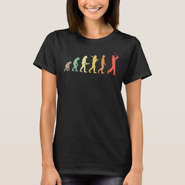 Camiseta Presente De Evolução De Golfe Retroativo Para Golf (Frente)