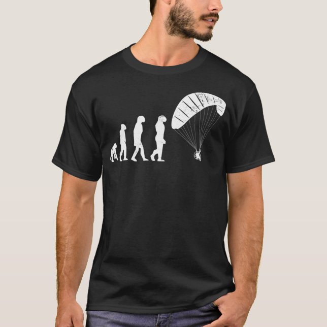 Camiseta Presente de Evolução de Paramotores Paraglider (Frente)
