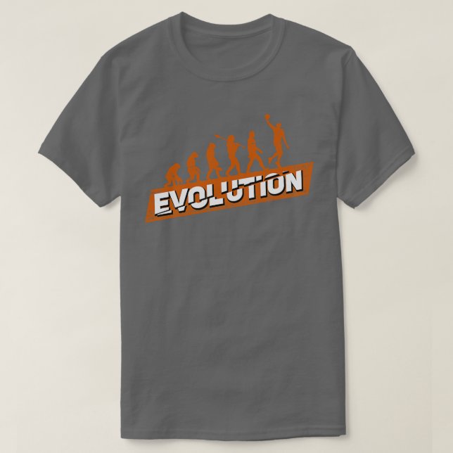 Camiseta Presente de Evolução do Jogador de Basquete (Frente do Design)