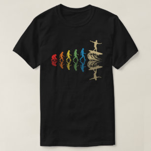 Camiseta Presente de Evolução do Surfe Retro para Surfistas
