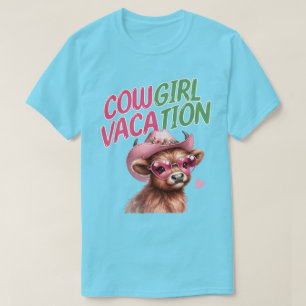 Camiseta Presente de Férias de Verão para Garota-Vaca