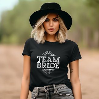 Camiseta Presente de Festa de casamento de Noiva da Equipe 