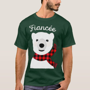 Camiseta Presente de Fiança de Bear de Natal Correspondent