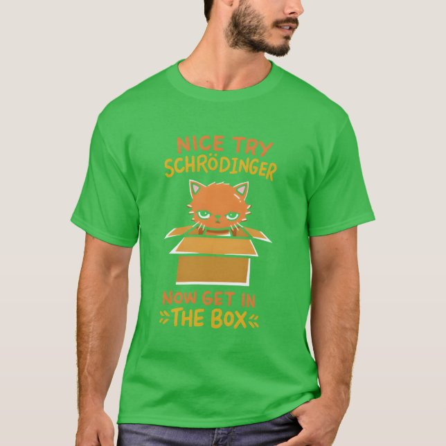 Camiseta Presente de física quântica para um fã de schrodin (Frente)