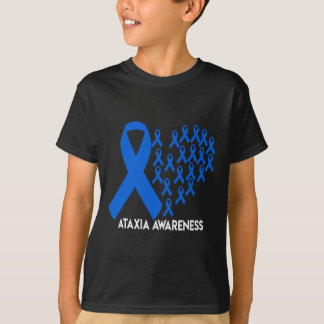 Camiseta Presente de Fita Azul de Conscientização da Ataxia