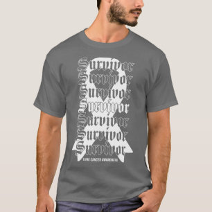 Camiseta Presente de Fita Branca de Sobrevivência do Cancer