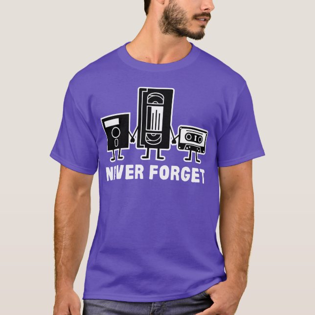 Camiseta Presente de fita cassete Nunca Esqueça (Frente)