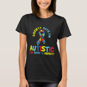 Camiseta Presente de Fita de Puzzle de Consciencialização d