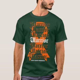 Camiseta Presente de fita laranja do guerreiro do cancer de