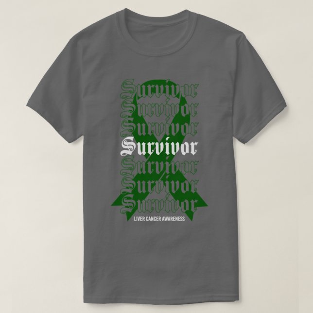 Camiseta Presente de Fita Verde Sobrevivente de Consciência (Frente do Design)