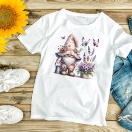 Camiseta Presente de Flores de Lavanda para Mulheres Anão d