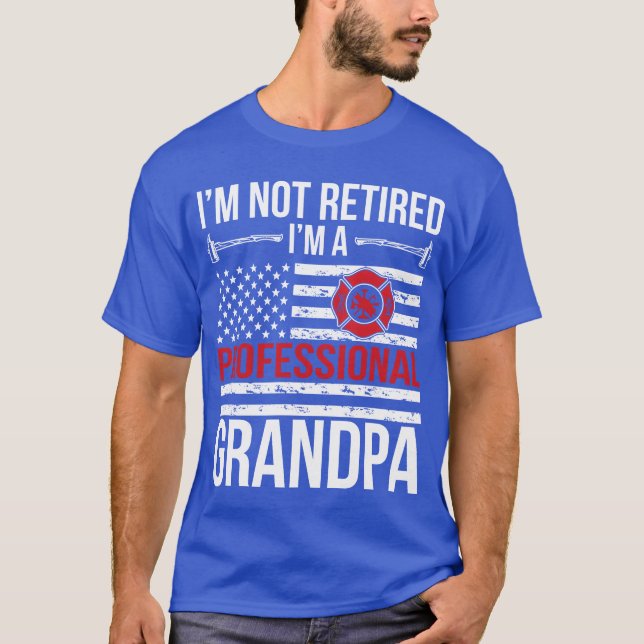 Camiseta Presente de fogo do Vovô Bombeiro Aposentado (Frente)