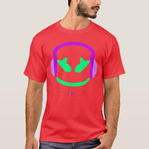 Camiseta Presente de Fones de Ouvido Rosto Bravo Roxo Marsh
