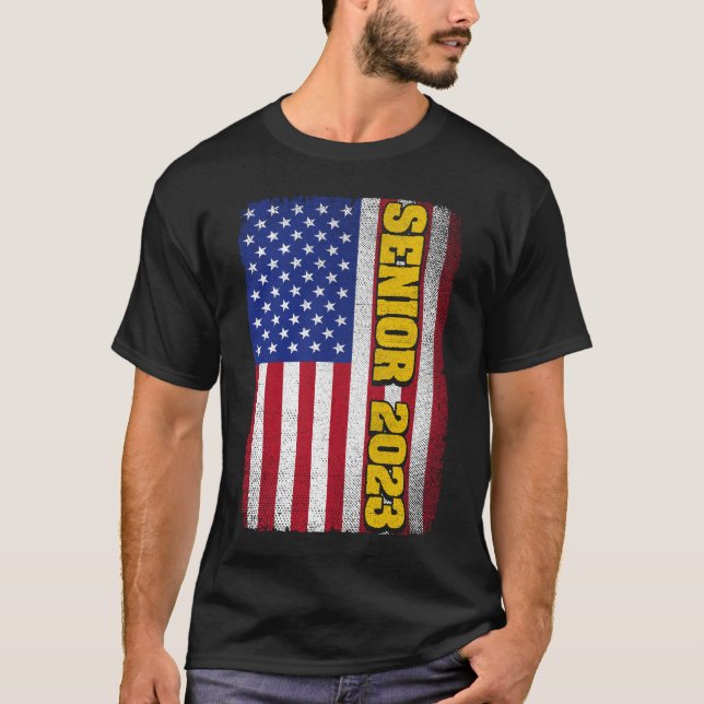 Camiseta Presente de Formatura da Bandeira Americana dos EU (Frente)