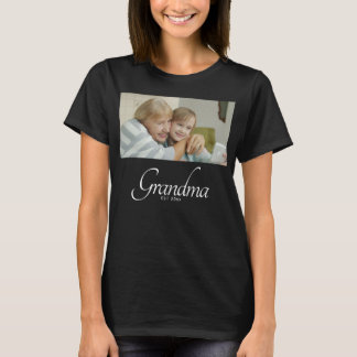 Camiseta Presente de Foto da Avó Estabelecida