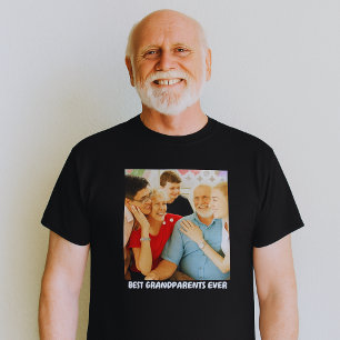 Camiseta Presente de Foto da Família com Avós e Netos Ideia