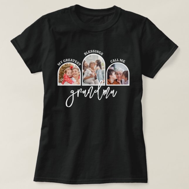 Camiseta Presente de Foto de Arco Maiores Bênçãos Me Chama  (Frente do Design)