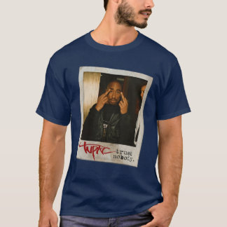 Camiseta Presente de foto de decote em V para mulher Nobody