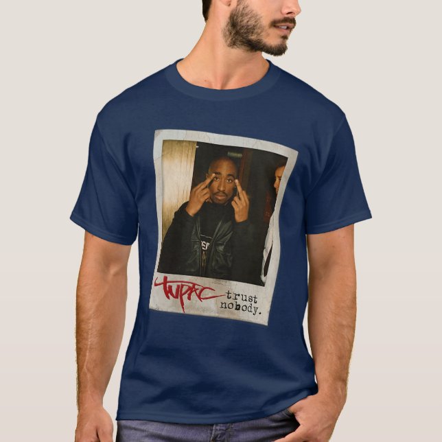 Camiseta Presente de foto de decote em V para mulher Nobody (Frente)