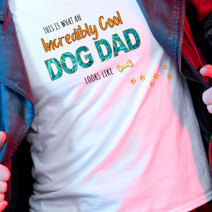 Camiseta Presente de foto de Pai de Cachorro incrivelmente