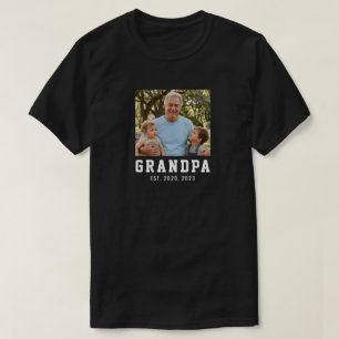 Camiseta Presente de Foto do Avô Fundado
