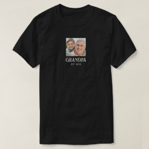 Camiseta Presente de Foto do Avô Fundado