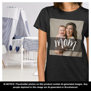 Camiseta Presente de Foto Estabelecida para Nova Mamãe