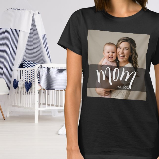 Camiseta Presente de Foto Estabelecida para Nova Mamãe (Criador carregado)