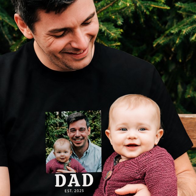 Camiseta Presente de Foto Estabelecida pelo Pai  (Criador carregado)