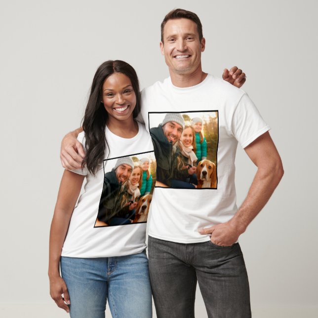 Camiseta Presente de Foto | Foto da família personalizada m (Unissex)