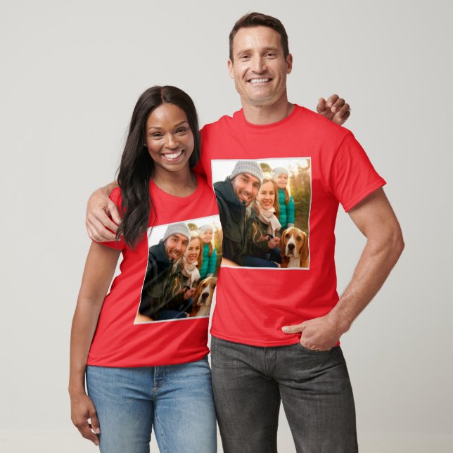 Camiseta Presente de Foto | Foto da família personalizada m (Unissex)