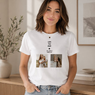 Camiseta Presente de Foto Personalizado Moderno para Mamãe
