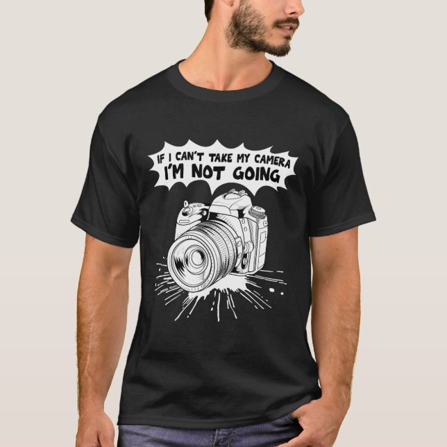 Camiseta Presente de Fotografia com Câmera Fotógrafo Homens (Frente)