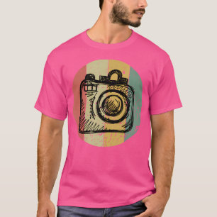 Camiseta Presente de Fotografia Máquina Fotográfica Vintage