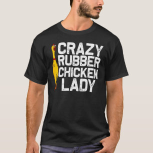 Camiseta Presente de Frango de Borracha Engraçado para Mulh