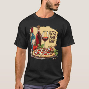 Camiseta Presente de Frases Engraçadas de Comida Vinho e Pi
