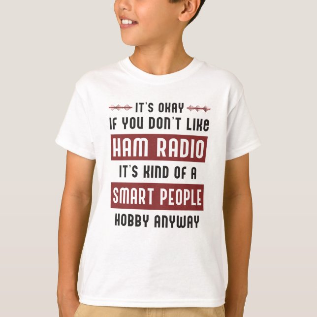Camiseta Presente de Frequência Amatadora de Antena de Rádi (Frente)