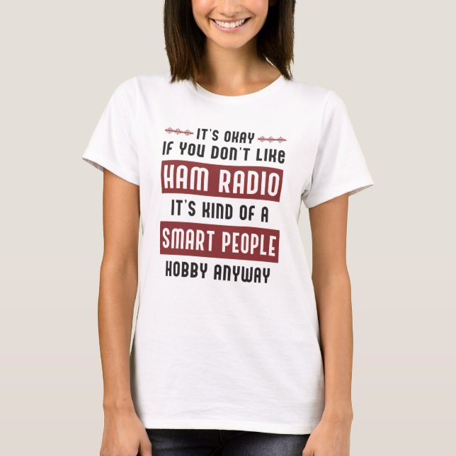 Camiseta Presente de Frequência Amatadora de Antena de Rádi (Frente)