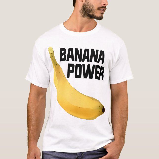 Camiseta Presente de Fruta estriada amarela engraçada com a (Frente)