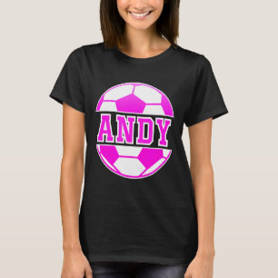 Camiseta Presente de Futebol Feminino de Andy Nome Futebol