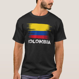 Camiseta Presente de futebol na Colômbia com bandeira do es