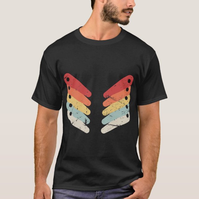 Camiseta Presente de garota com abas de pinball angustiado  (Frente)