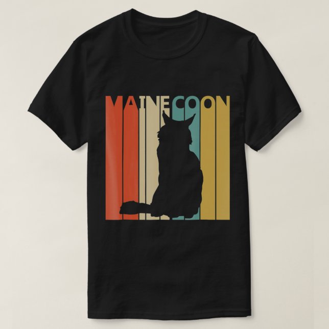 Camiseta Presente de Gato de Gato do Gato do Maine Coon Vin (Frente do Design)