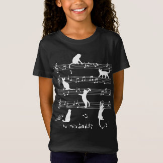 Camiseta Presente De Gato E Música, Música De Nota De Repro