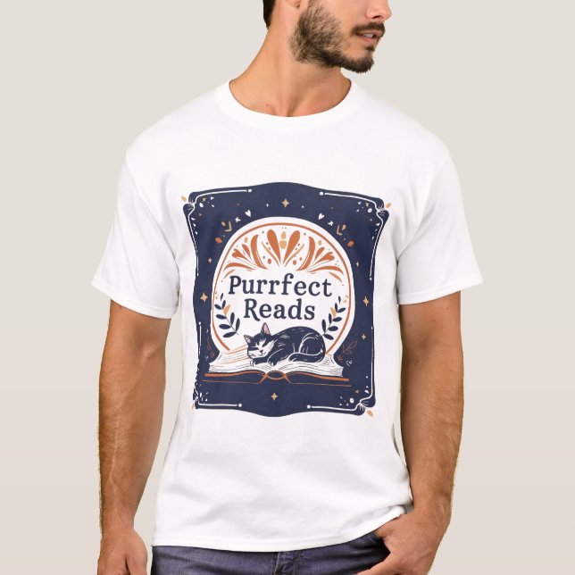 Camiseta Presente de Gato - Leituras Puras (Frente)